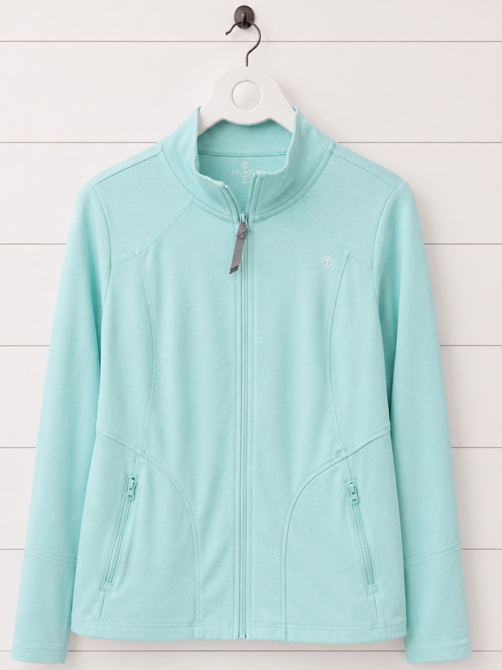 Talbots Light Aqua Full-Zip Jacket